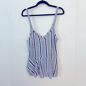 Striped Blue and White Women's Tank Top
